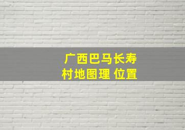 广西巴马长寿村地图理 位置